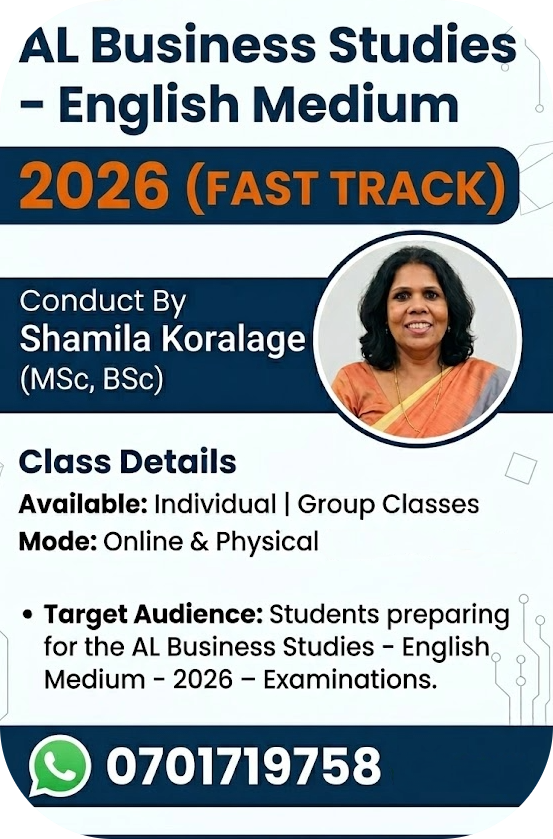 A/L - Business Studies - English Medium - (FAST TRACK) - 2026